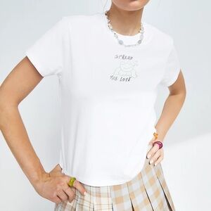 Aritzia Sunday Best T-Shirt (Spread the Love with Froggy decal)